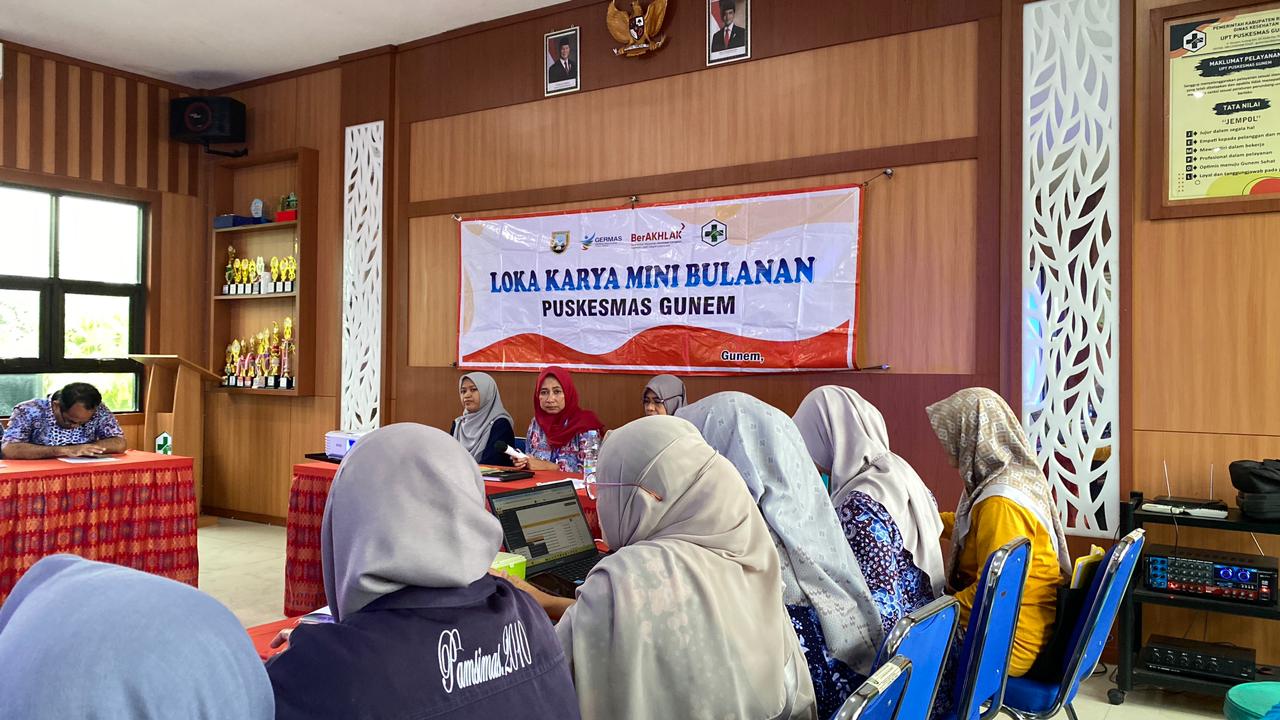 Memperkuat Sinergi dan Evaluasi Layanan, Puskesmas Gunem Gelar Lokakarya Mini Bulanan